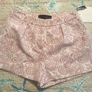 Victoria Beckham Shorts in Pink Paisley. NWT